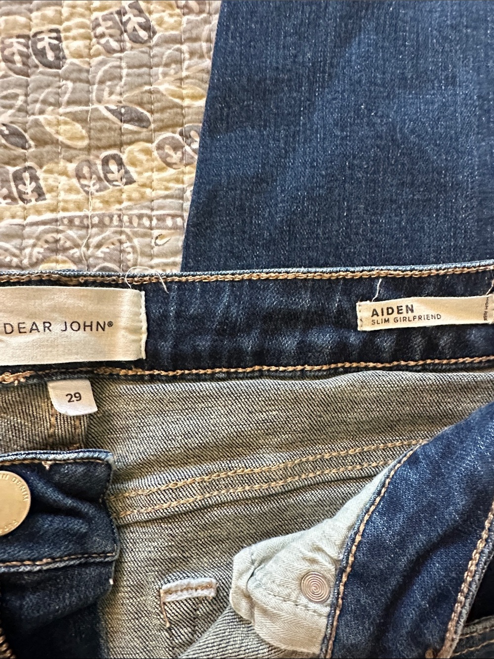 Dear John Dark Indigo Slim Girlfriend Jeans